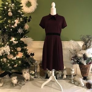 Plum Purple Vintage Retro 50’s Peter Pan Collar style dress